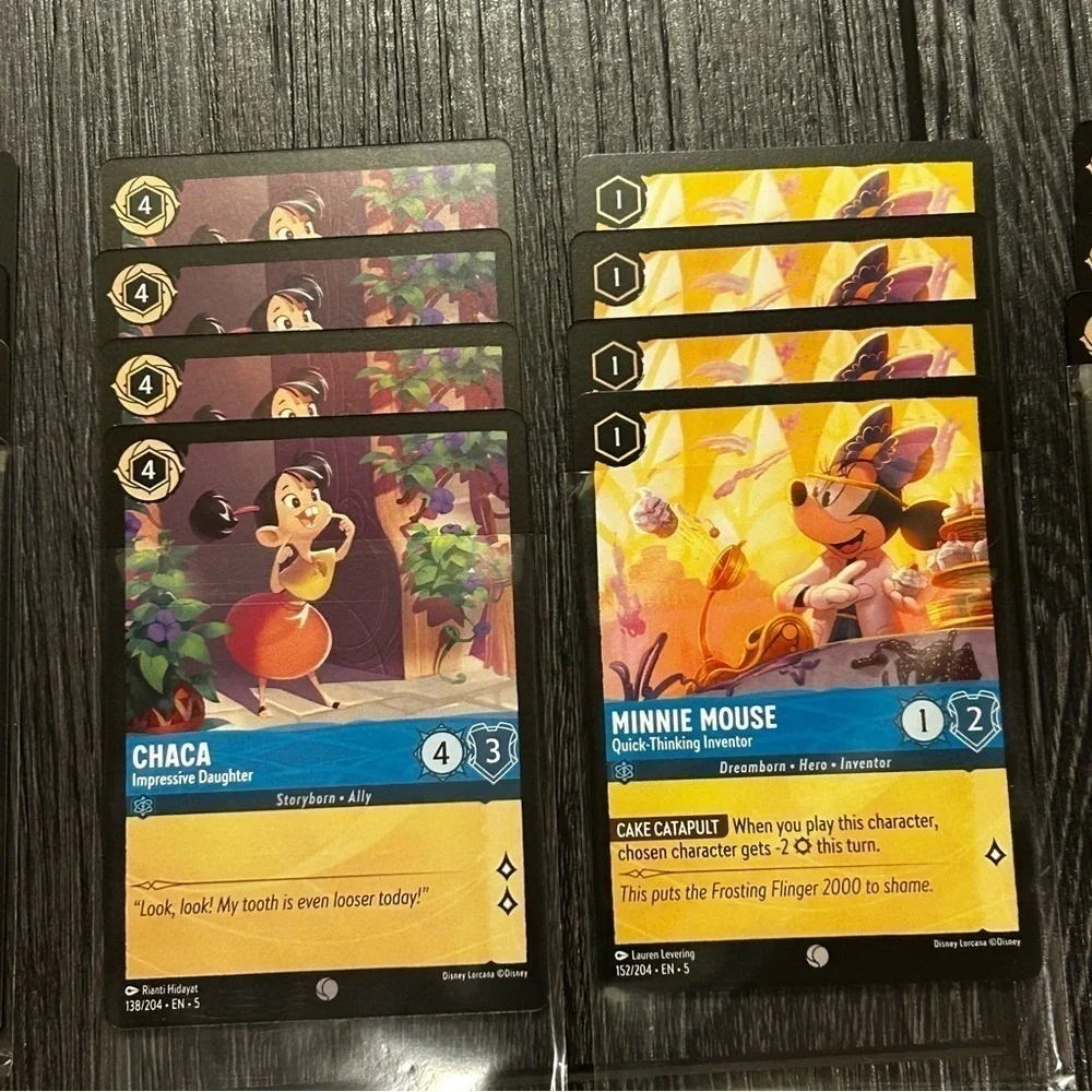Disney Lorcana Sapphire Card Play Set x5